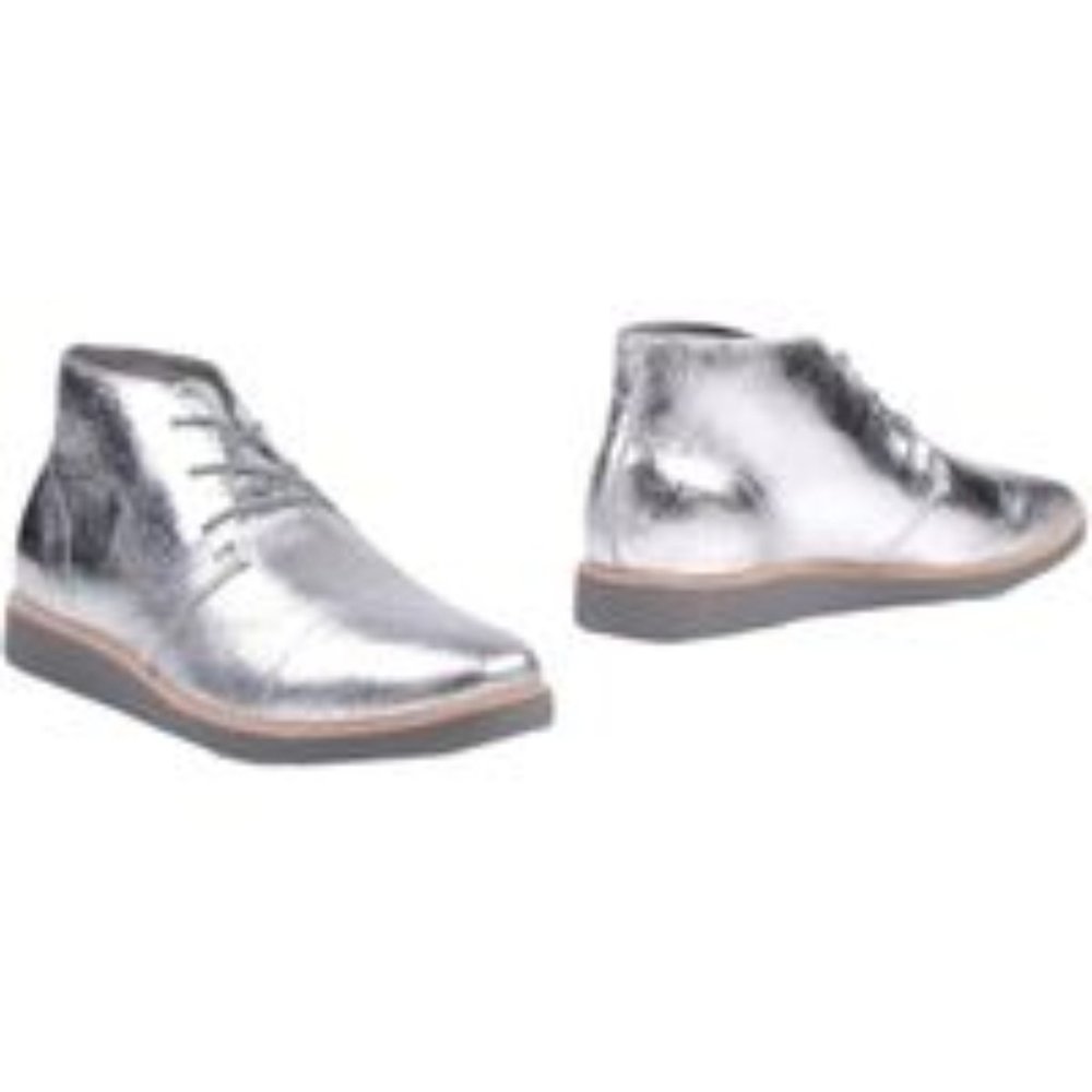 Silver Ankle Boots Lace Up United Nude FLX DSRT